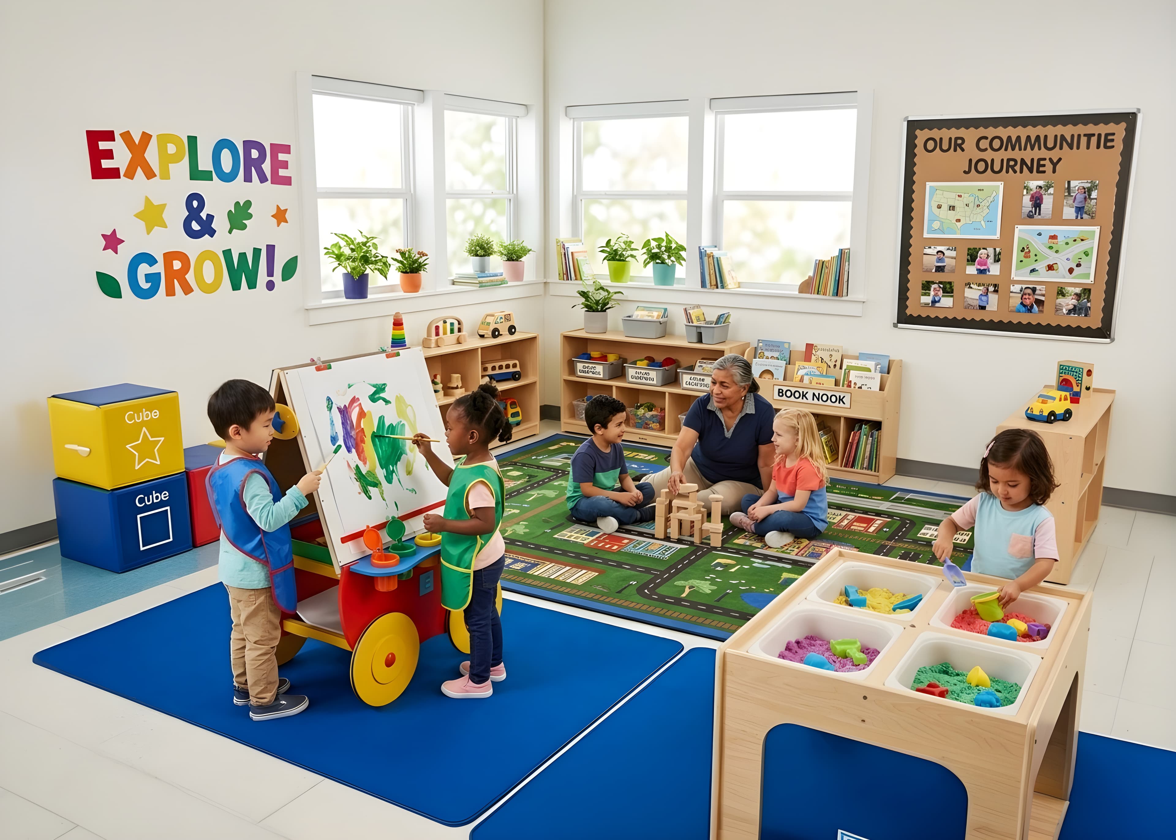 Kids learning and exploring at Vanguard Kids Academy